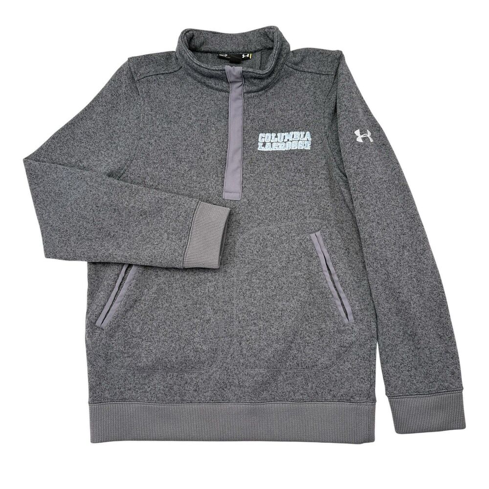 Columbia Lacrosse Pullover Womens Size Small Gray Under Armour 1/4 Zip‎ Sweater